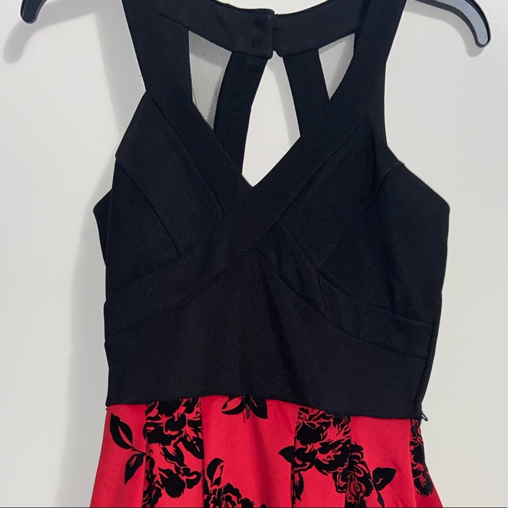 Red and Black Homecoming dress